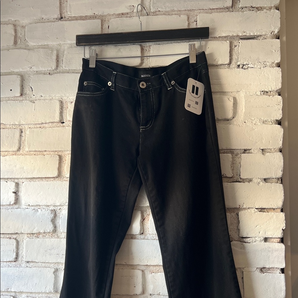 MARIPOSA Women's Black Straight-Leg Jeans y2K fashion boot cut